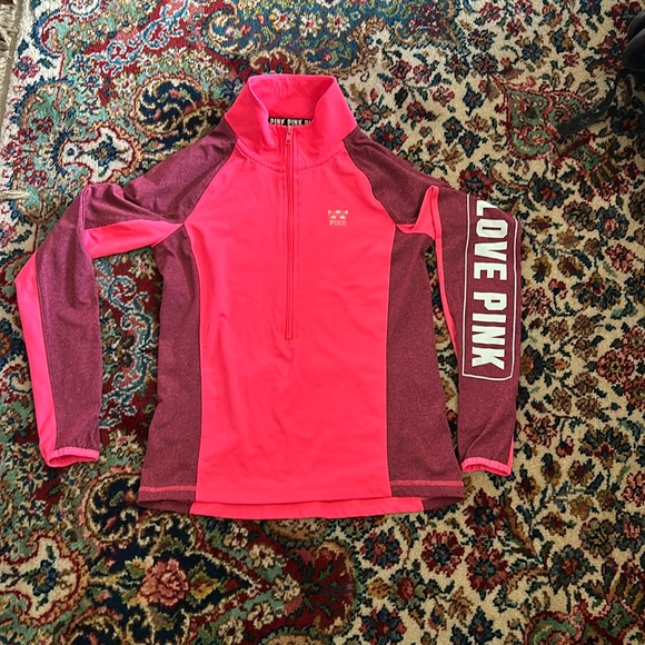 Pink brand small zip up pullover in excellent condition - Picture 1 of 4